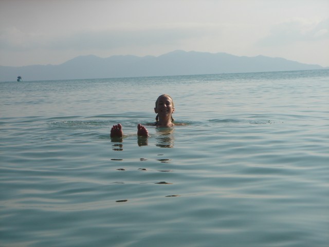 Sarah lapping it up