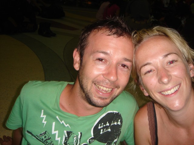 Sarah and I getting merry