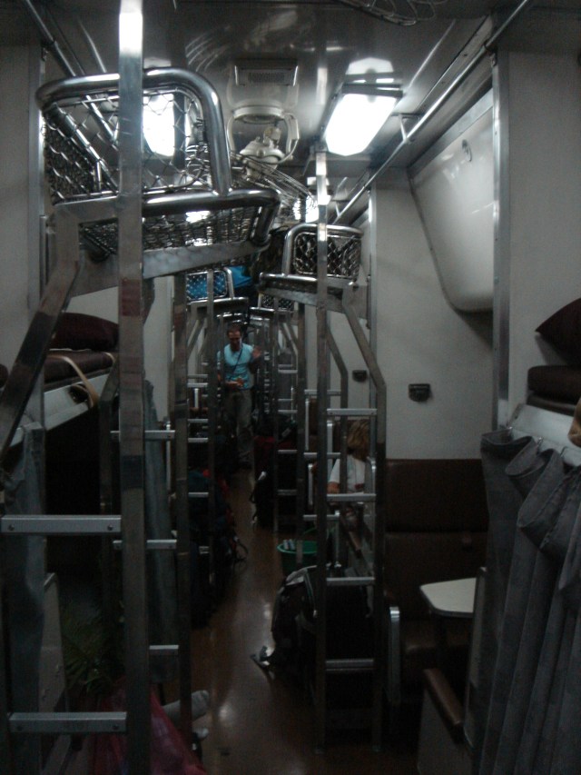 Our cosy quarters. I love train travel, so this was a great adventure!