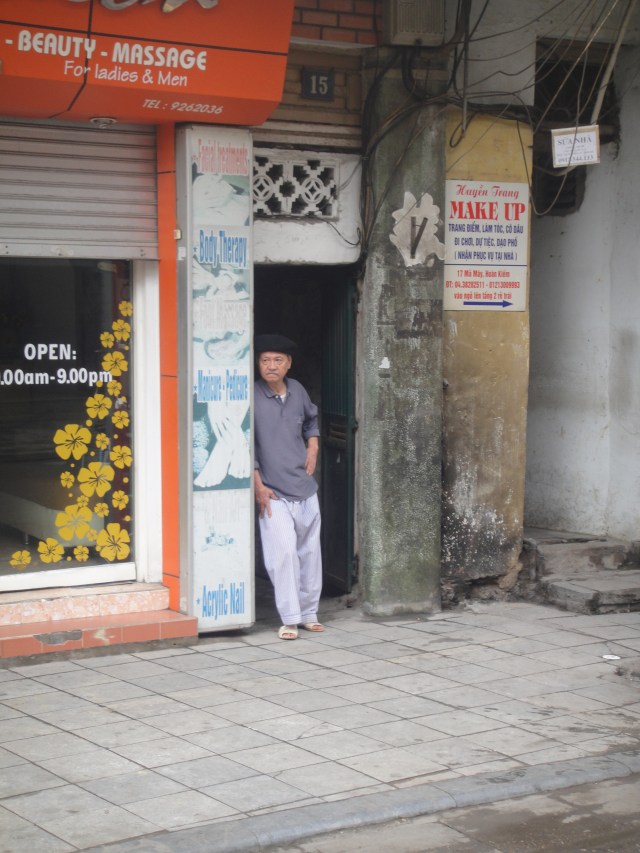 Another early riser in the Old Quarter