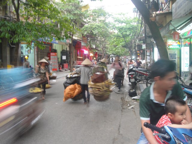 Bustling streets in the Old Quarter