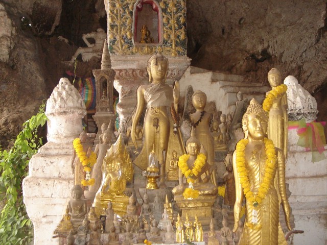 Statues within the caves