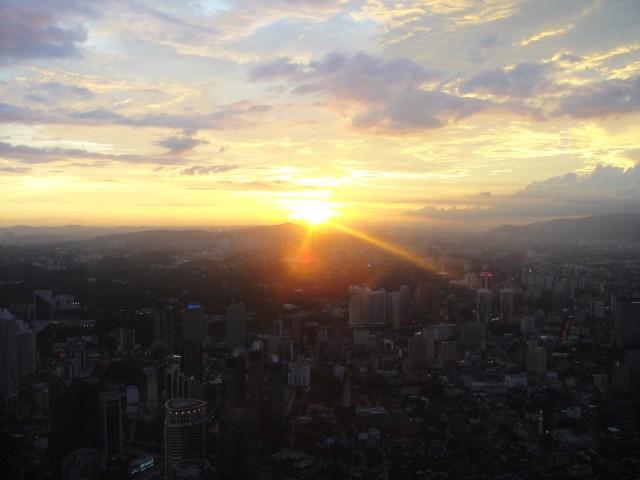 The sun sets on Kuala Lumpur...