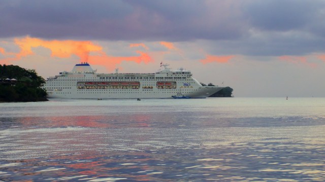 P & O Cruising... there is almost a cruise ship docked each day!