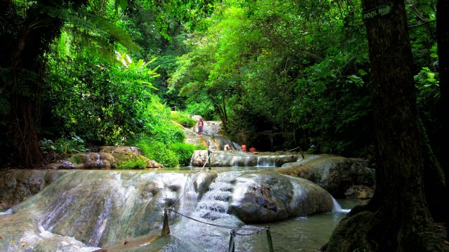 Despite the running water, these carved steps provided surprising grip