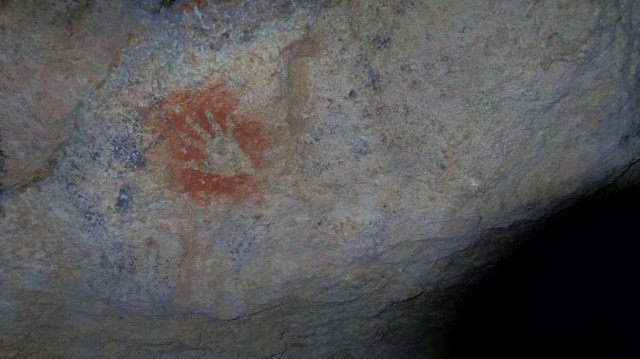 Indigenous cave art