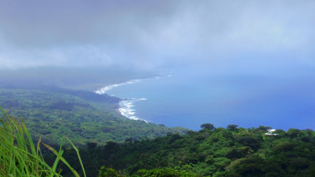 The view north, looking down on the east coast
