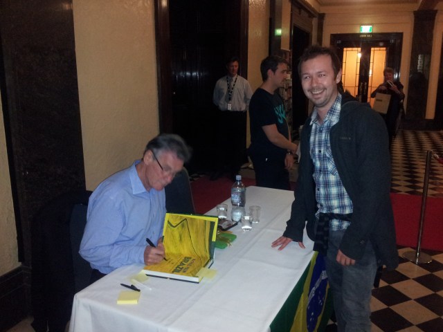 Rubbing shoulders with the great Michael Palin