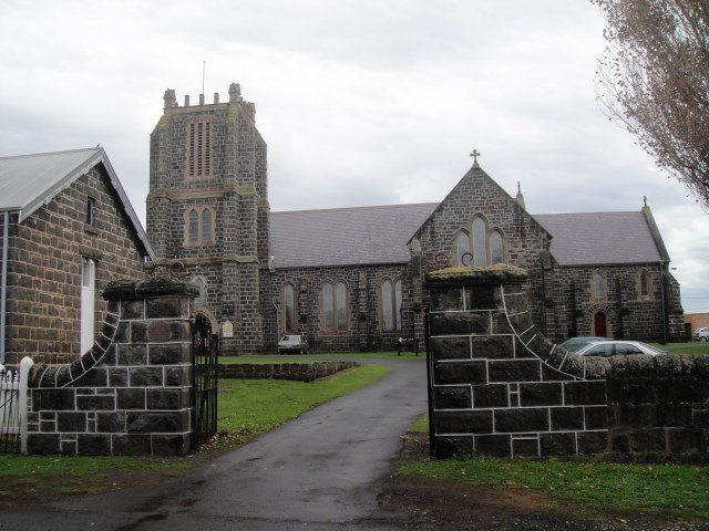 The historic village church in Port Fairy