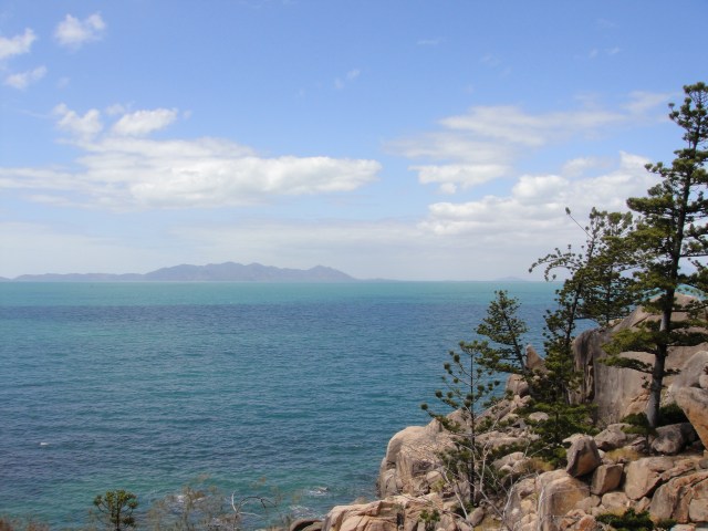 A view of the rocky coast