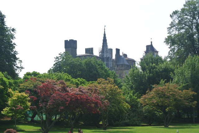 Cardiff castle from Bute Park