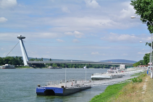 Straight to the banks of the Danube, complete with 'space age' tower