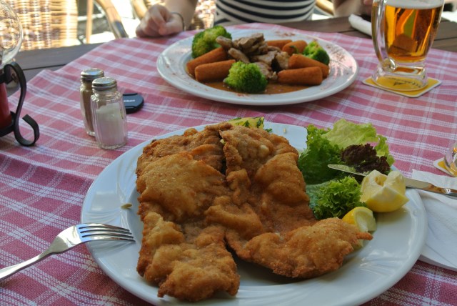 A cliche perhaps, but lunching down on some Wiener Schnitzel