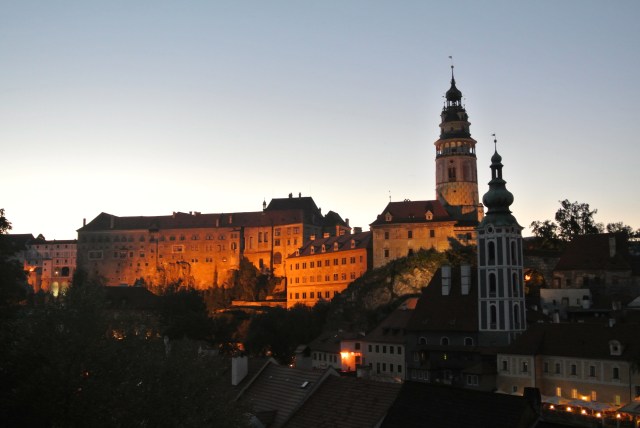 The fairytale castle at night
