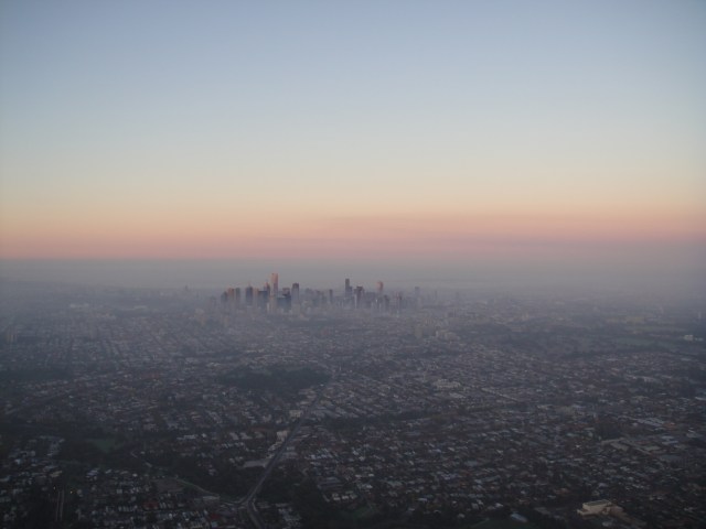 Melbourne amidst the morning mists