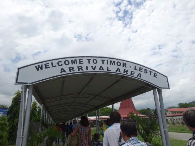 Excitement at arriving in one of the worlds youngest nations (Independent since 2002)