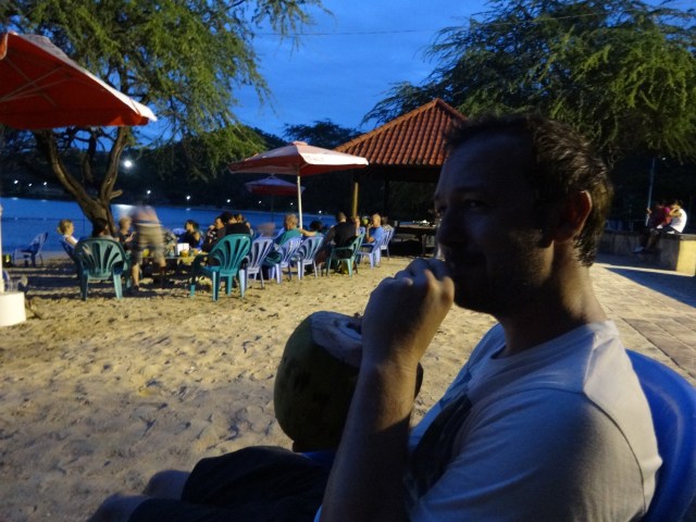 A thirst quenching coconut for a night-cap