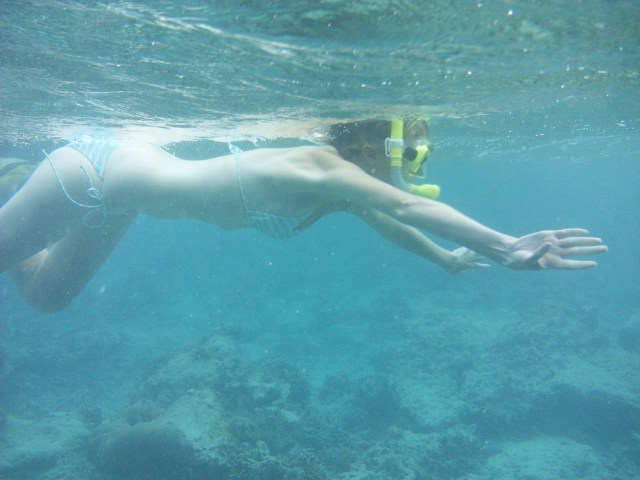 Sarah taking the plunge