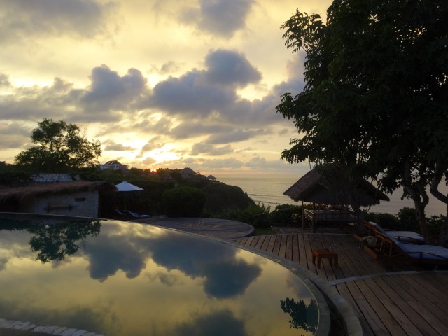 A tough evening by the pool as the girls indulged in a night on the town