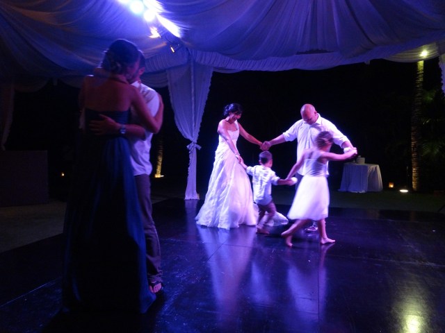 The newlyweds channeling the family Von Trapp