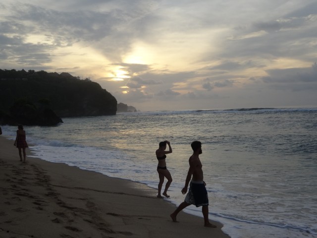 Balinese sand between our toes for a final time