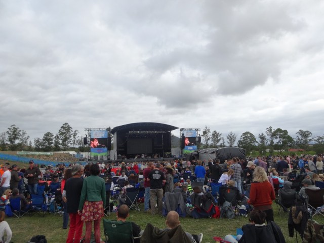 Under dull skies...