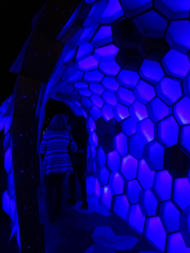 Honeycombed blue igloo