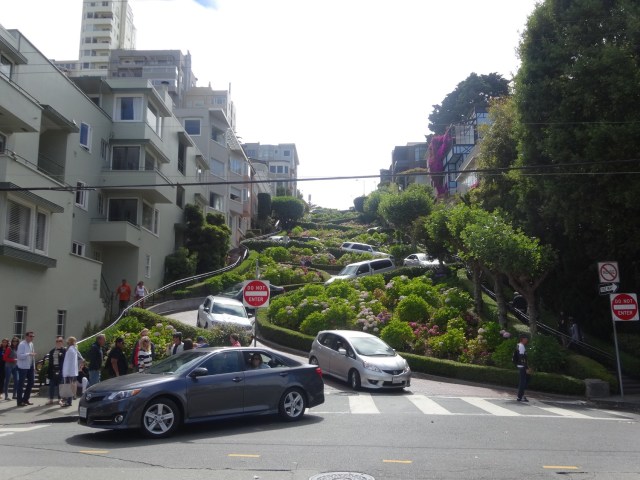 The crazy switch backs (complete with cars and crowds) of Lombard Street
