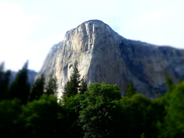 The imposing 'El Capitan' (no climbers today)
