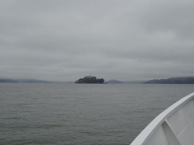 'The Rock' looking dark and foreboding on a chilled, foggy morning