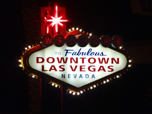 Downtown Vegas. Like this sign, she’s a bit shabby around the edges