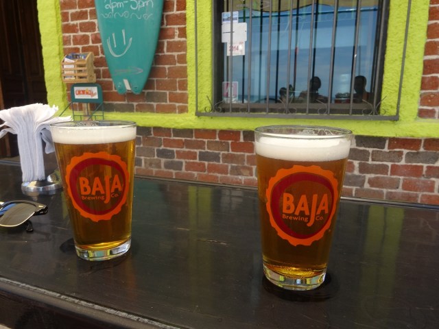 Local Baja Brewery beer, pizza and football!