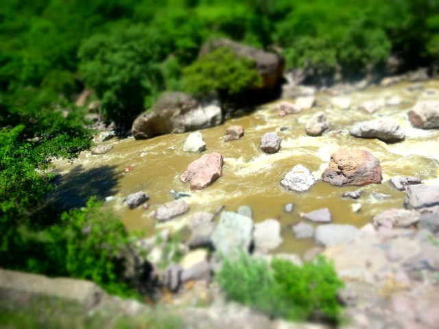 Unprepared to make this drop down into the river