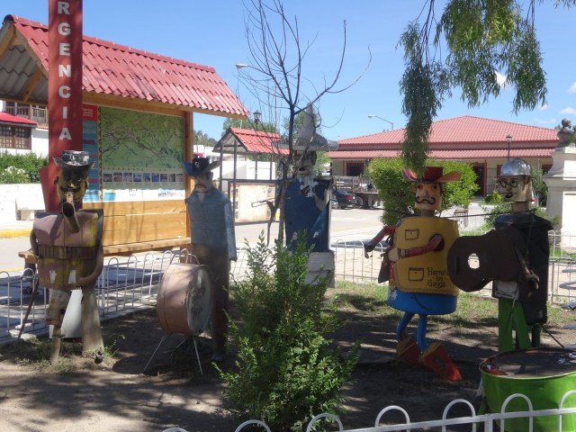 Some local artwork in the plaza