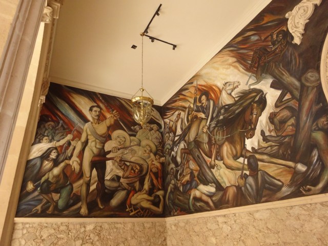 One of the many murals within