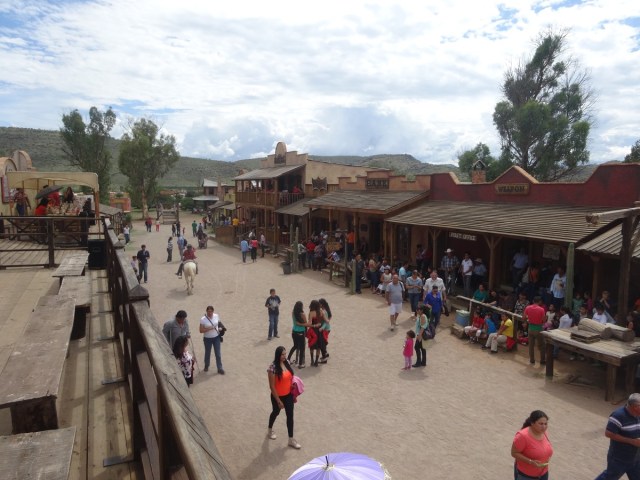 Looking down on the main street of this former Western set