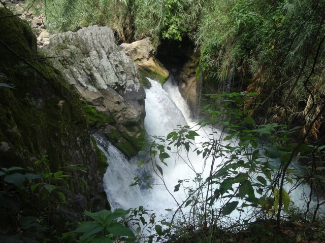 One of the falls feeding the pool