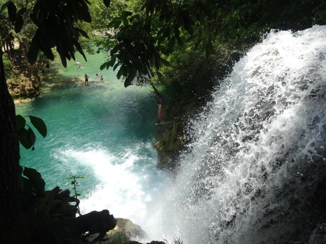An impressive view of the pool below