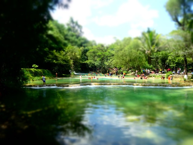 Getting amongst the summer vactioners at Cascadas de Tamasopo