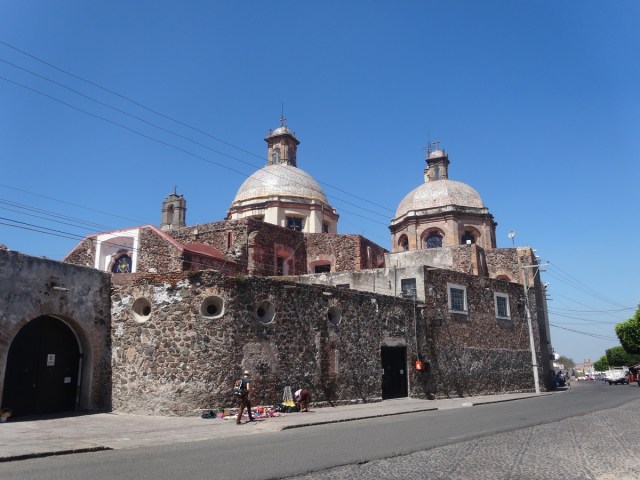 Taking in the Convento de la Santa Cruz from a different aspect (complete with tourist in the frame)