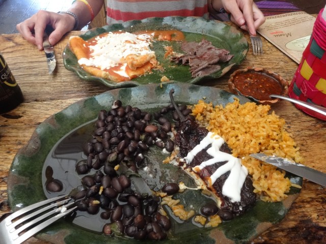 Our delicious dinner, although mild was a touch misleading...