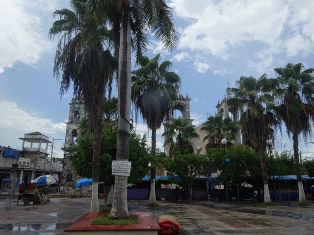 The main plaza of San Blas