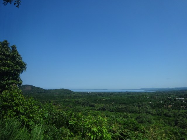 Blue skies and blue water on the coast road to Puerto Vallarta