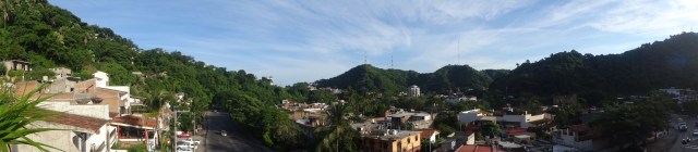 The surprising views from our balcony at the Oasis Hostel (Click image to enlarge)