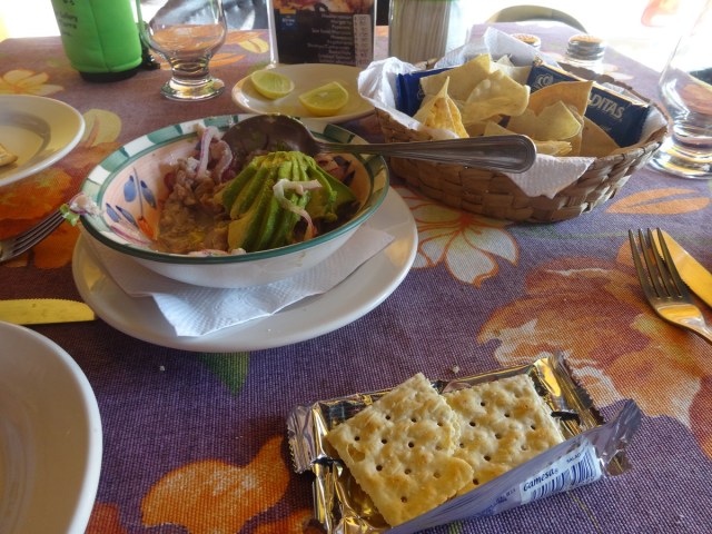 A few more cold beers as we tuck into some Tiritas