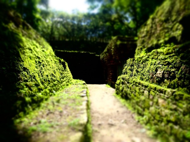 This narrow entrance leads to darkness