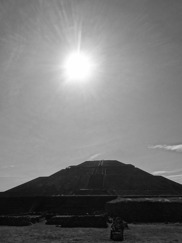 The Sun hovers above the