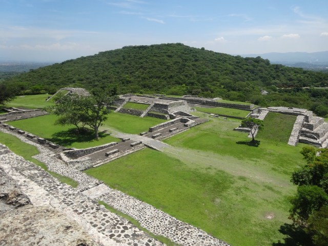 Looking down from the upper tiers