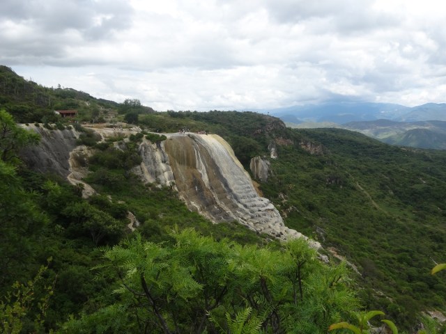 Looking back towards the pools