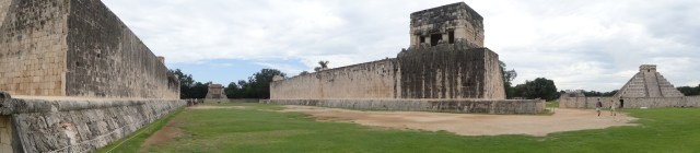 Awestruck by the Gran Juego de Pelota, the largest of all the ballcourts in the Americas